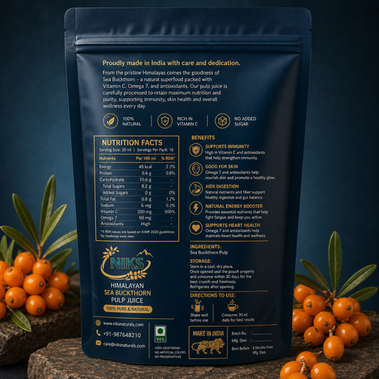 🧃 Himalayan Sea Buckthorn Pulp Juice